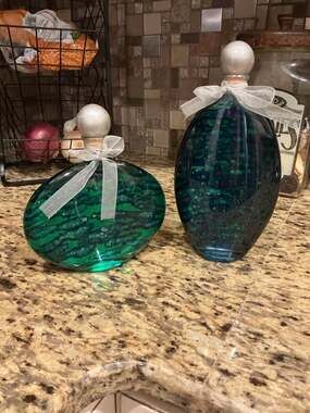 Pier 1 Decorative Glass Bottle Set